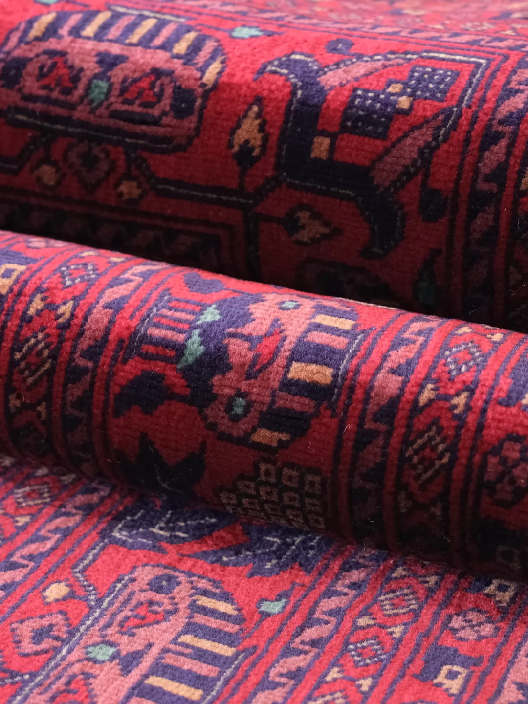 Afgan Halı   %100 Saf Yün   2.95× 2.01 =5.92m2  35x45ilmek