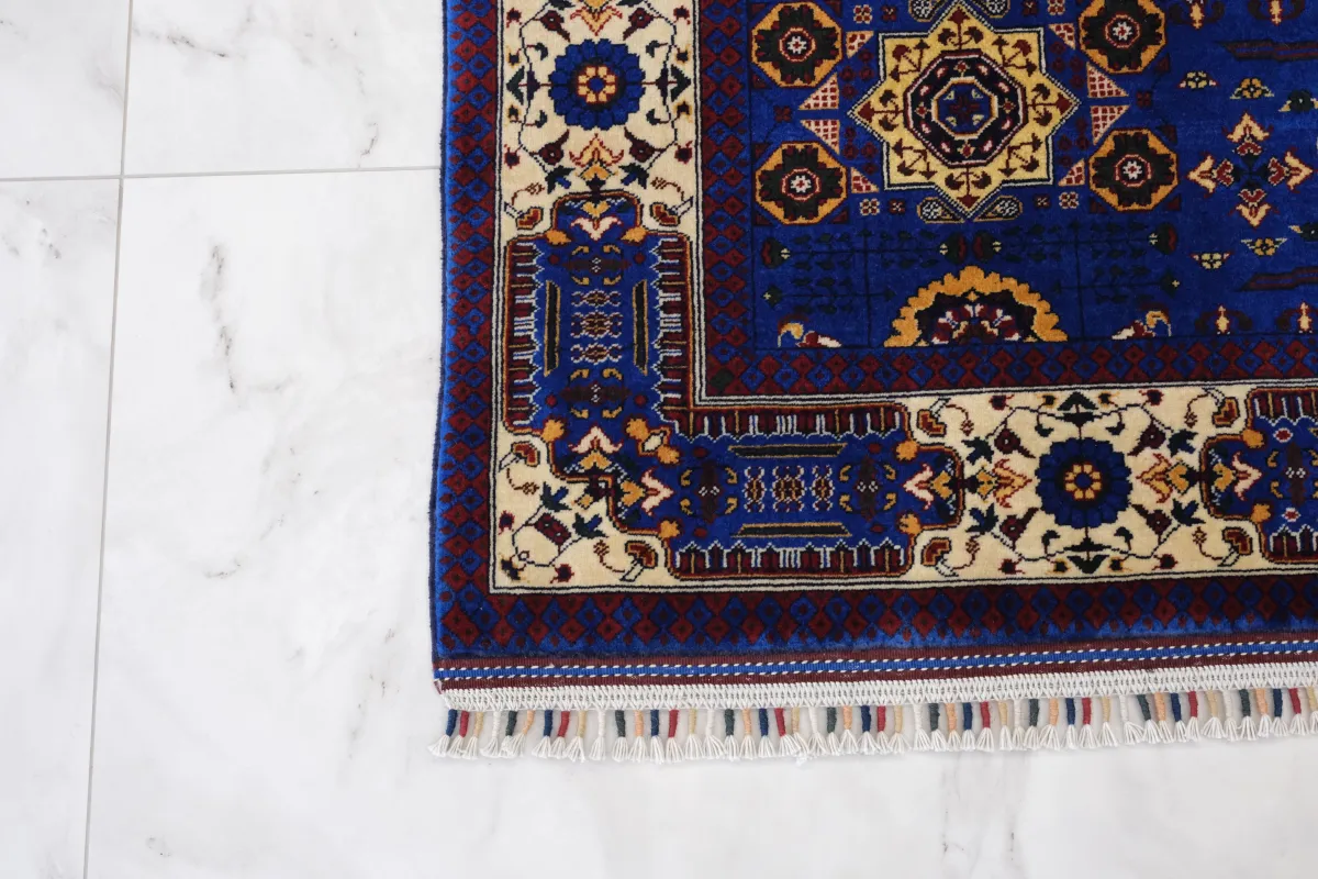 Afgan Halı  %100 Saf Yün  2.00x.1.53= 3.06m2  35x40 ilmek