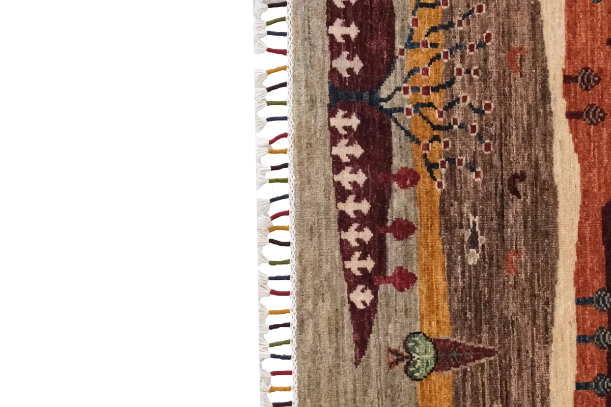 Afgan Halı   %100 Saf Yün   1.84x1.94=2.28m2  35x40 ilmek